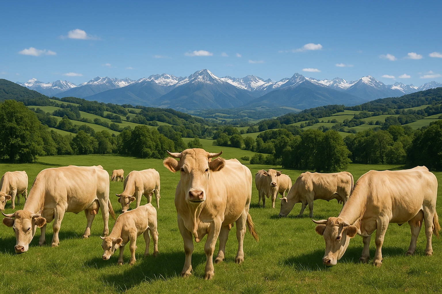Agriculture du Miey de Béarn : élevage bovin, céréales et circuits courts
